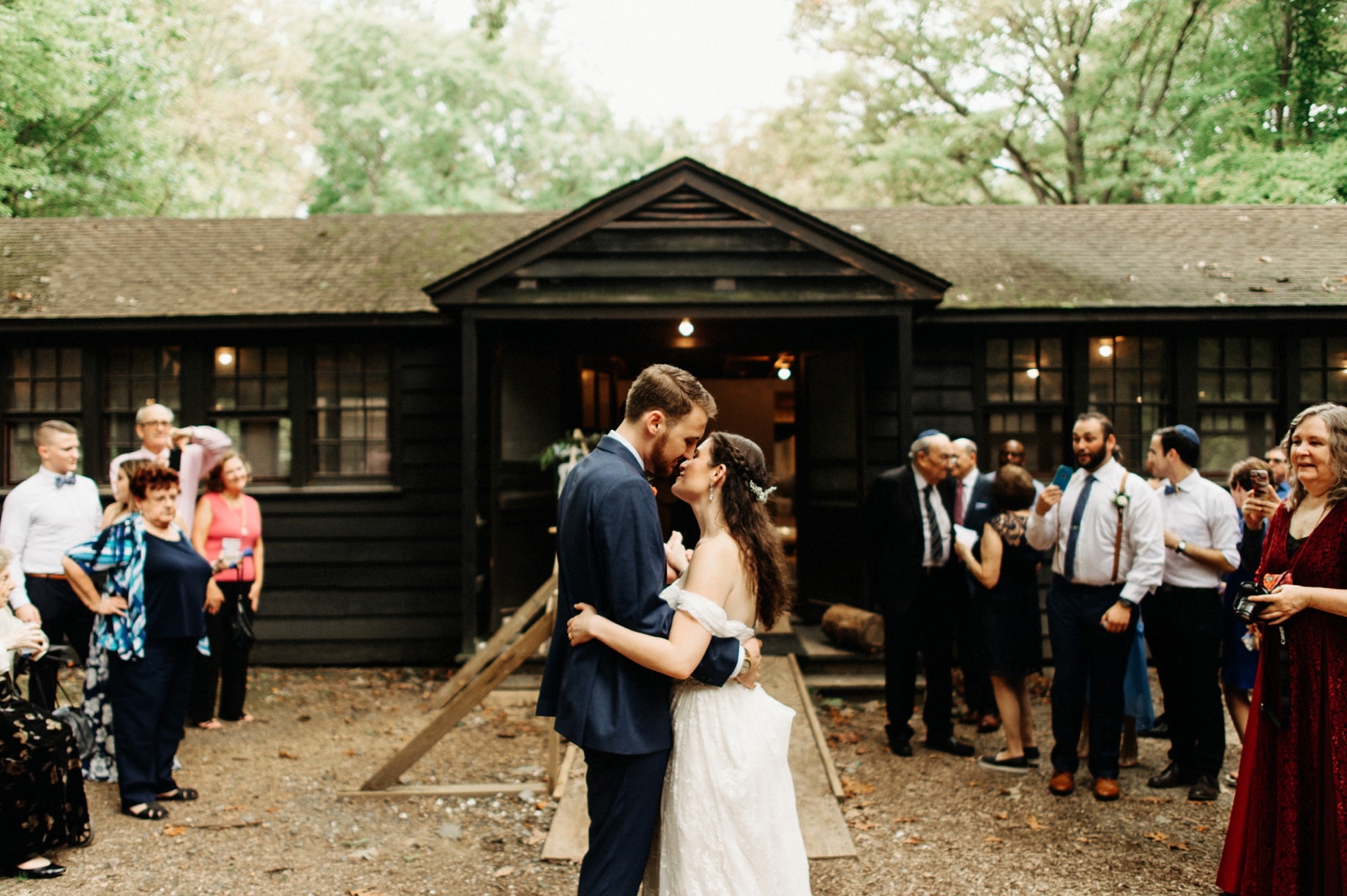 bride and groom share their first dance