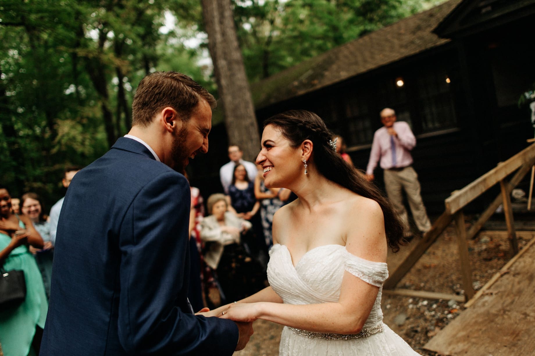 bride and groom share first dance