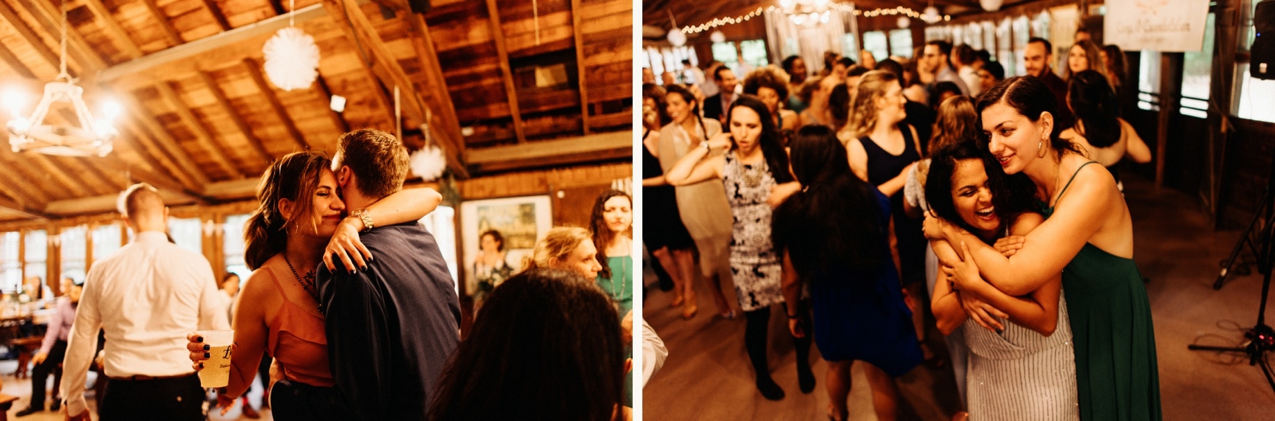 wedding guests dancing