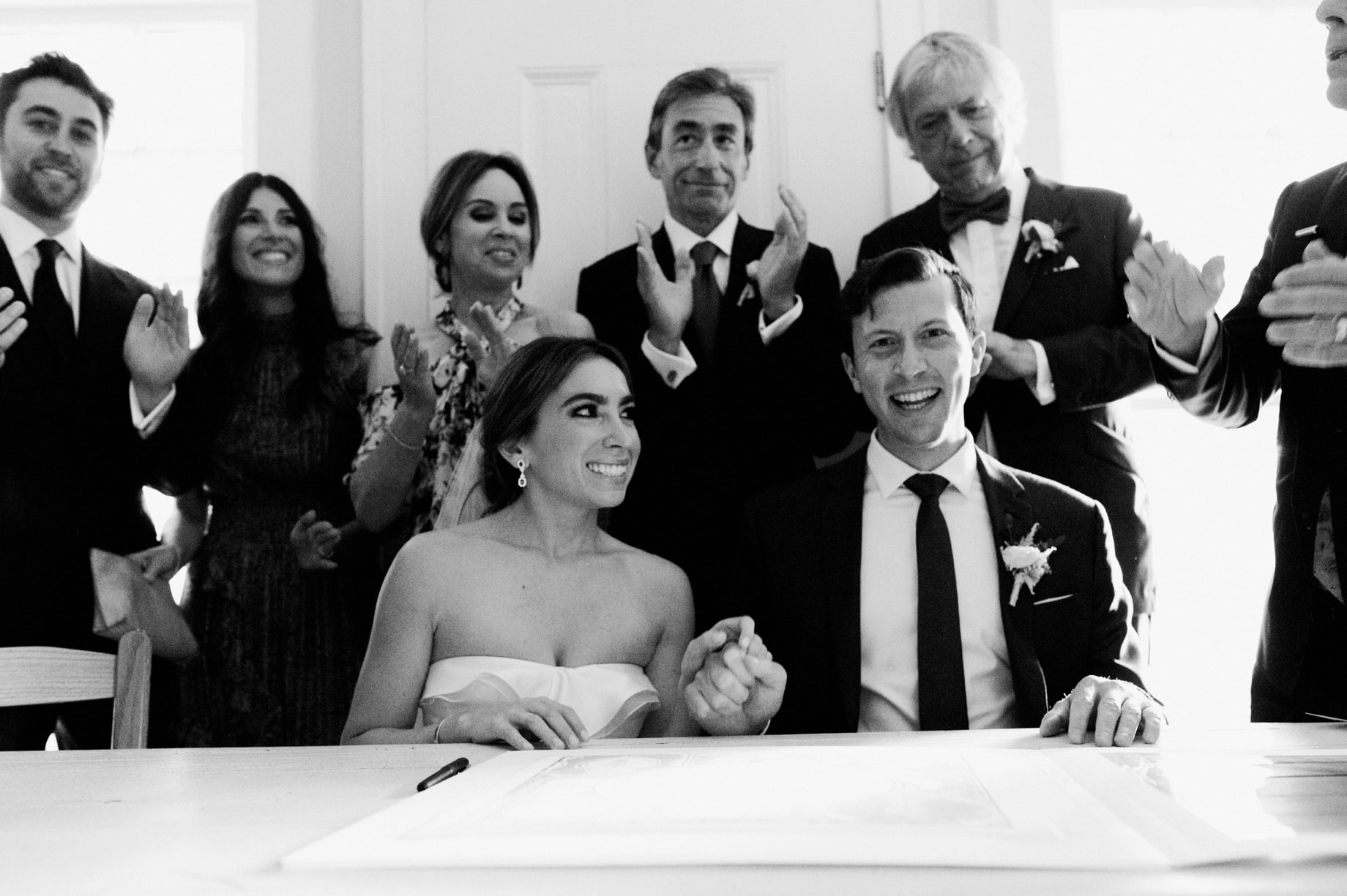 signing of the ketubah during a jewish wedding at cornman farms