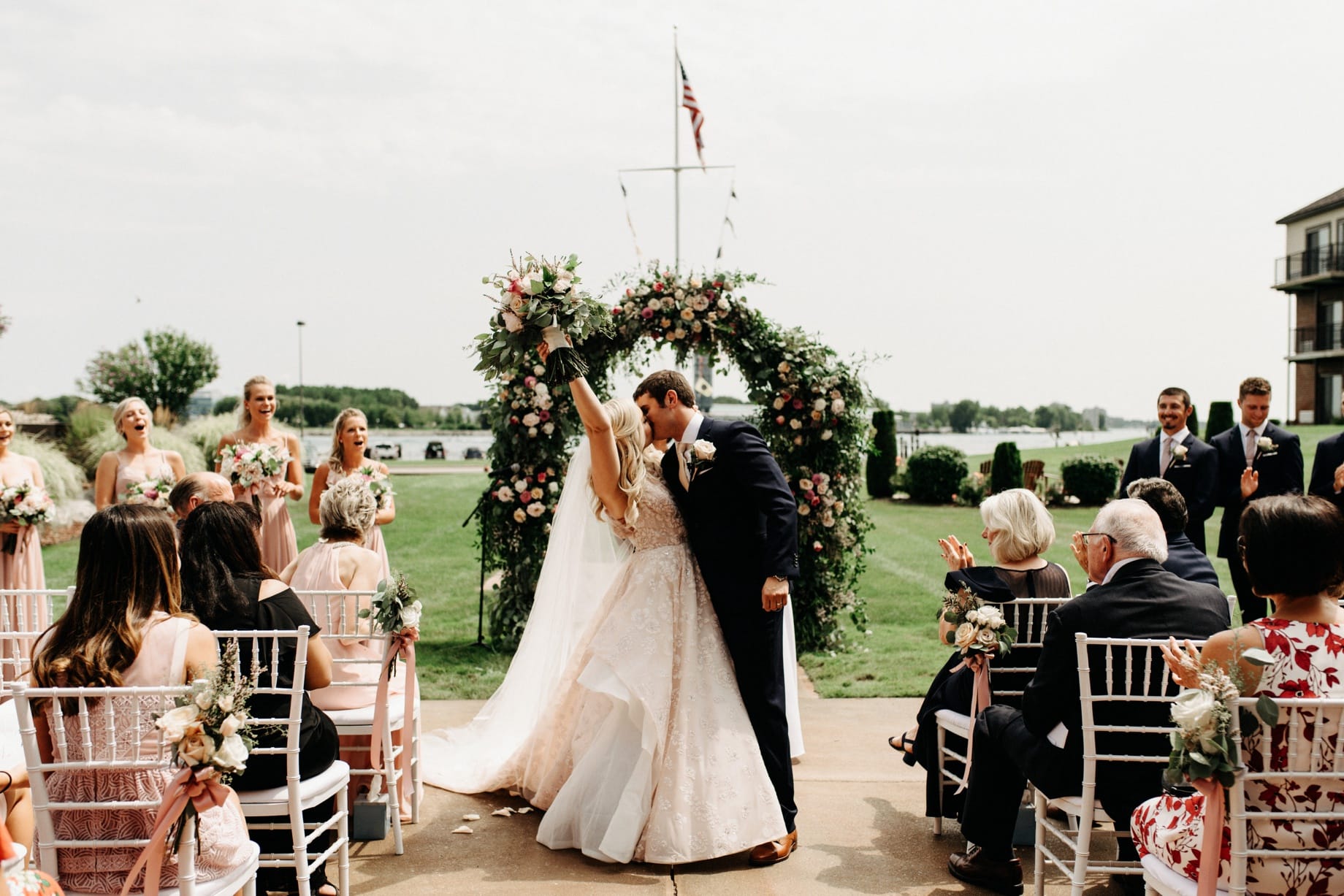 wedding ceremony at the Doubletree in Port Huron Michigan