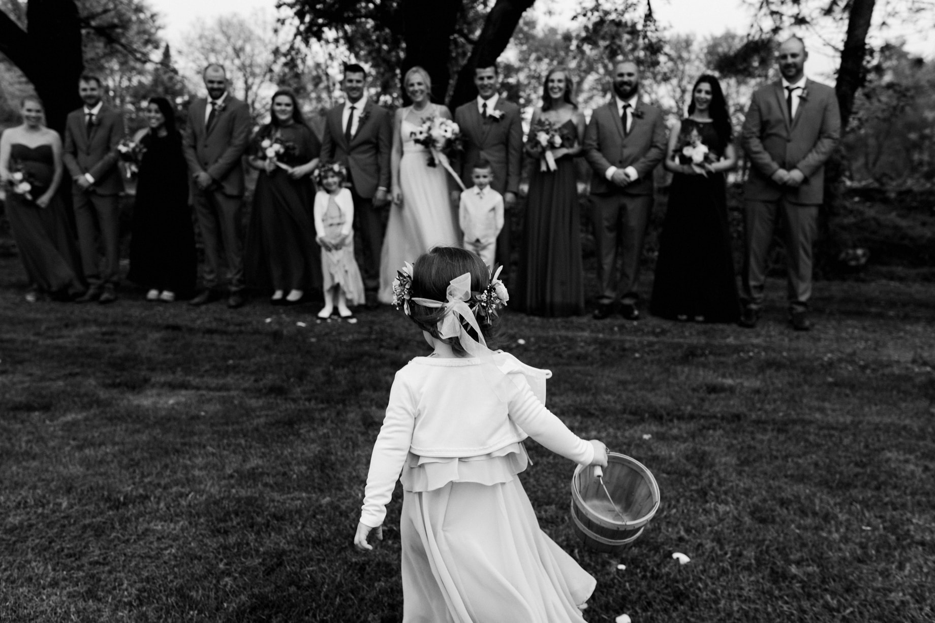 flower girl on a wedding day