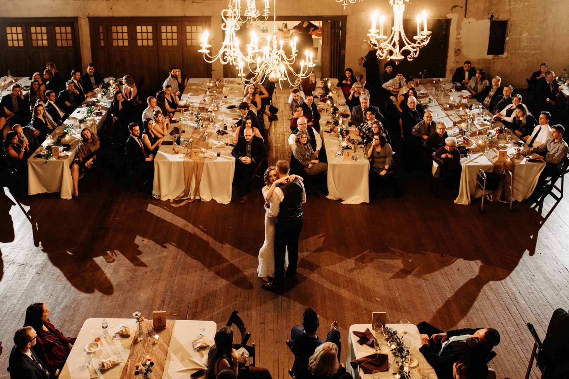 bride and groom dancing at the Jam Handy