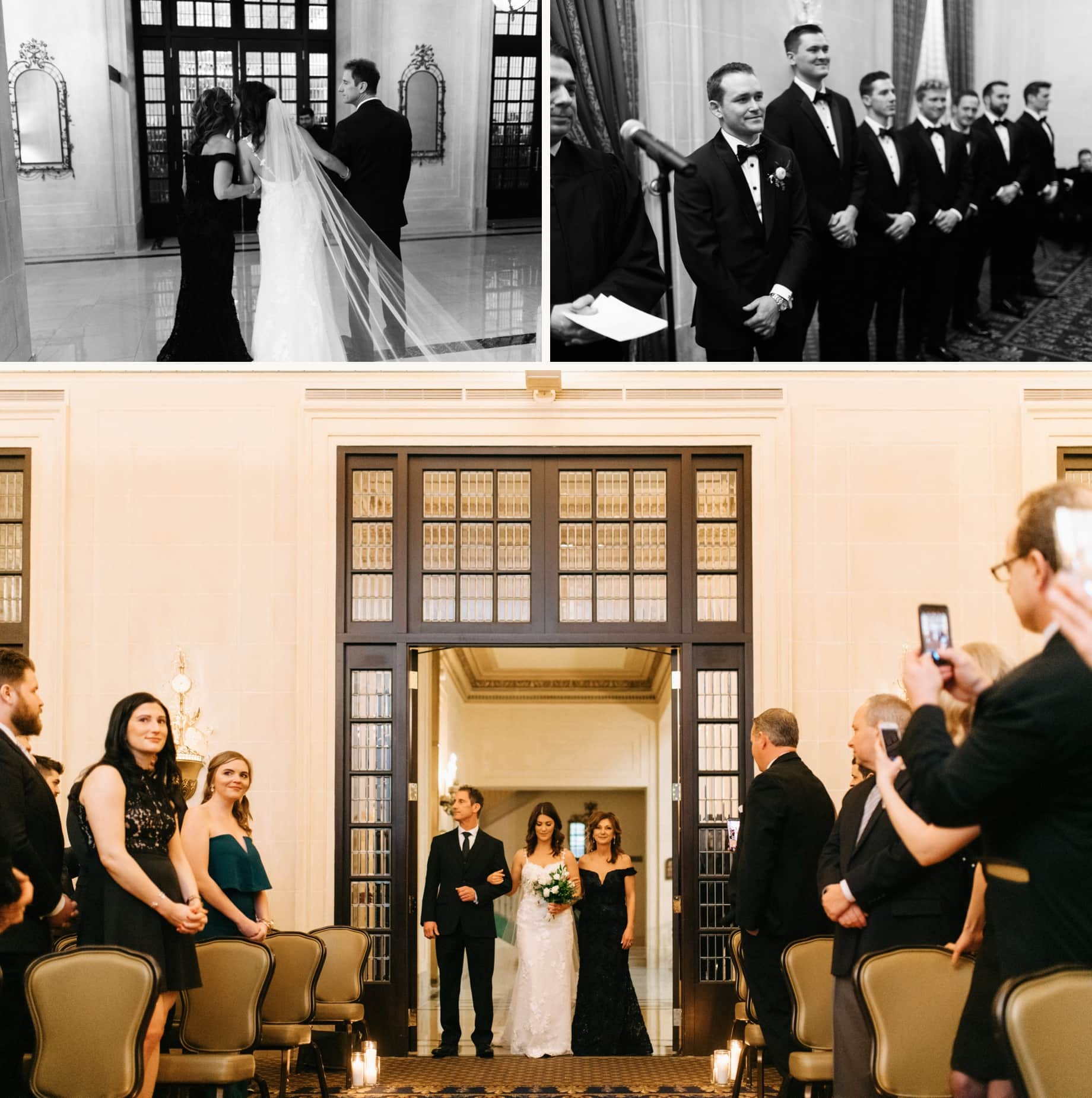 wedding ceremony at the Detroit Athletic Club