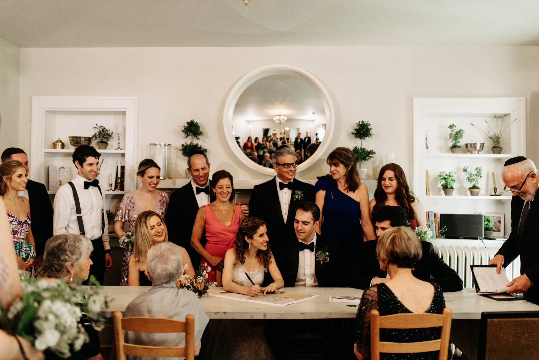 ketubah signng at a cornman farms jewish wedding