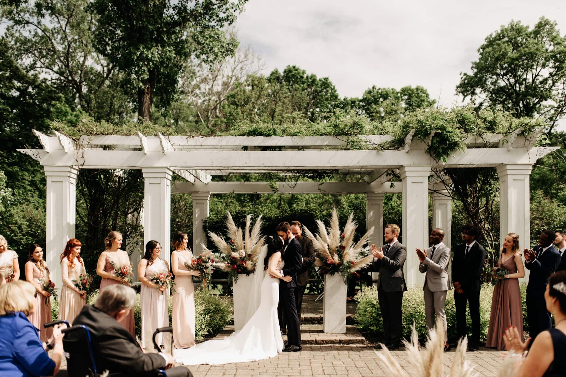 first kiss at a ceremony at Wellers