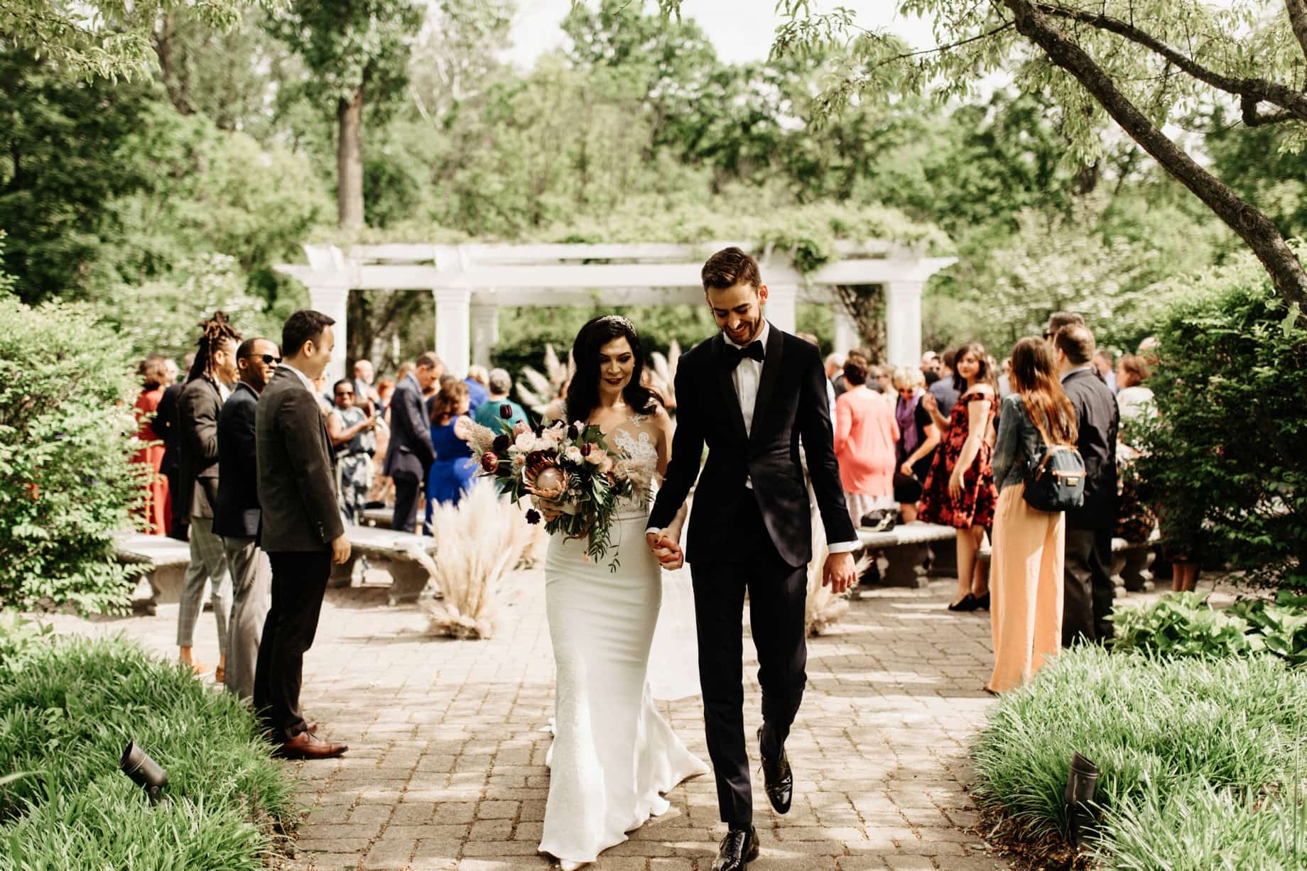 recessional after a wedding ceremony