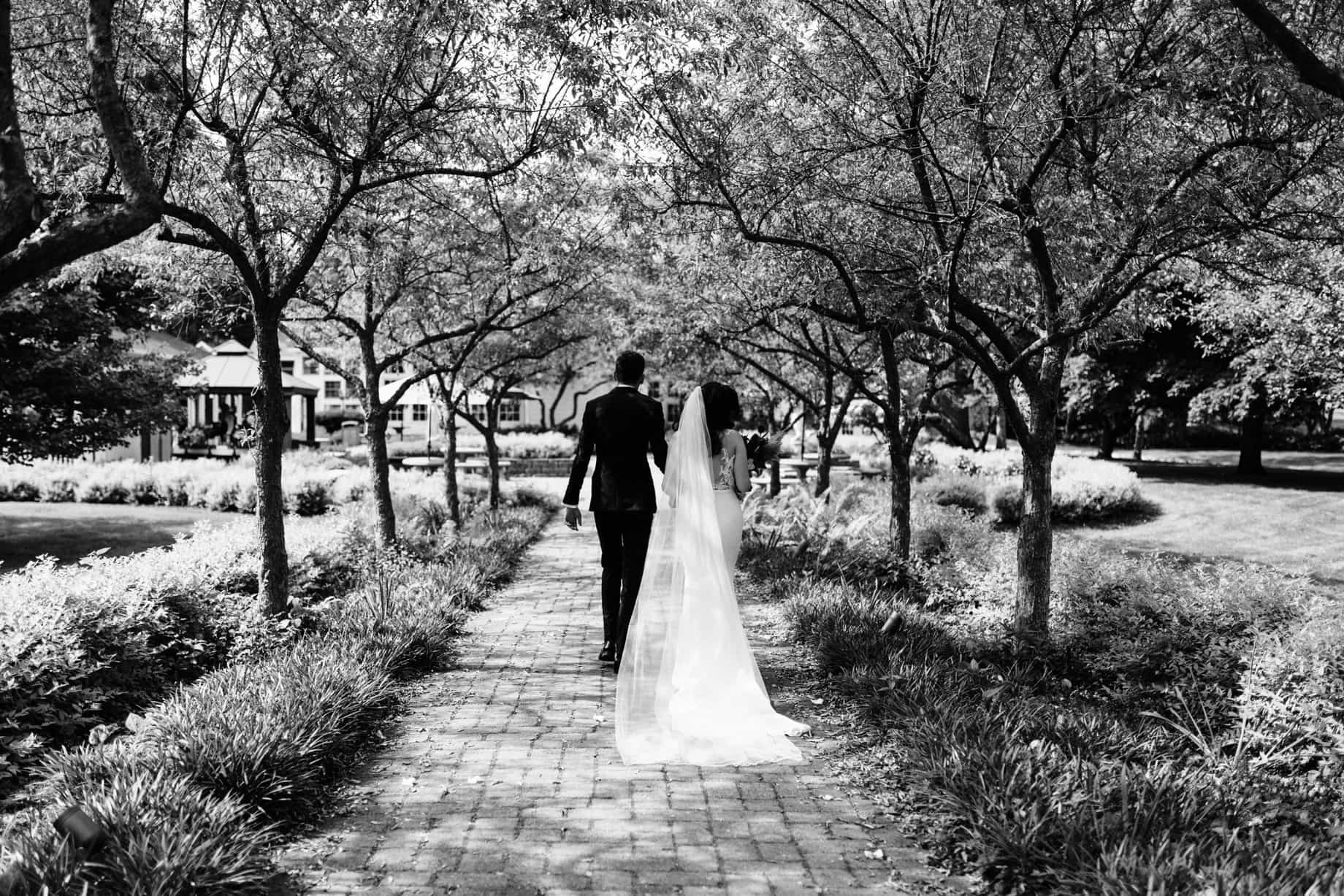 bride and groom leaving their wedding ceremony