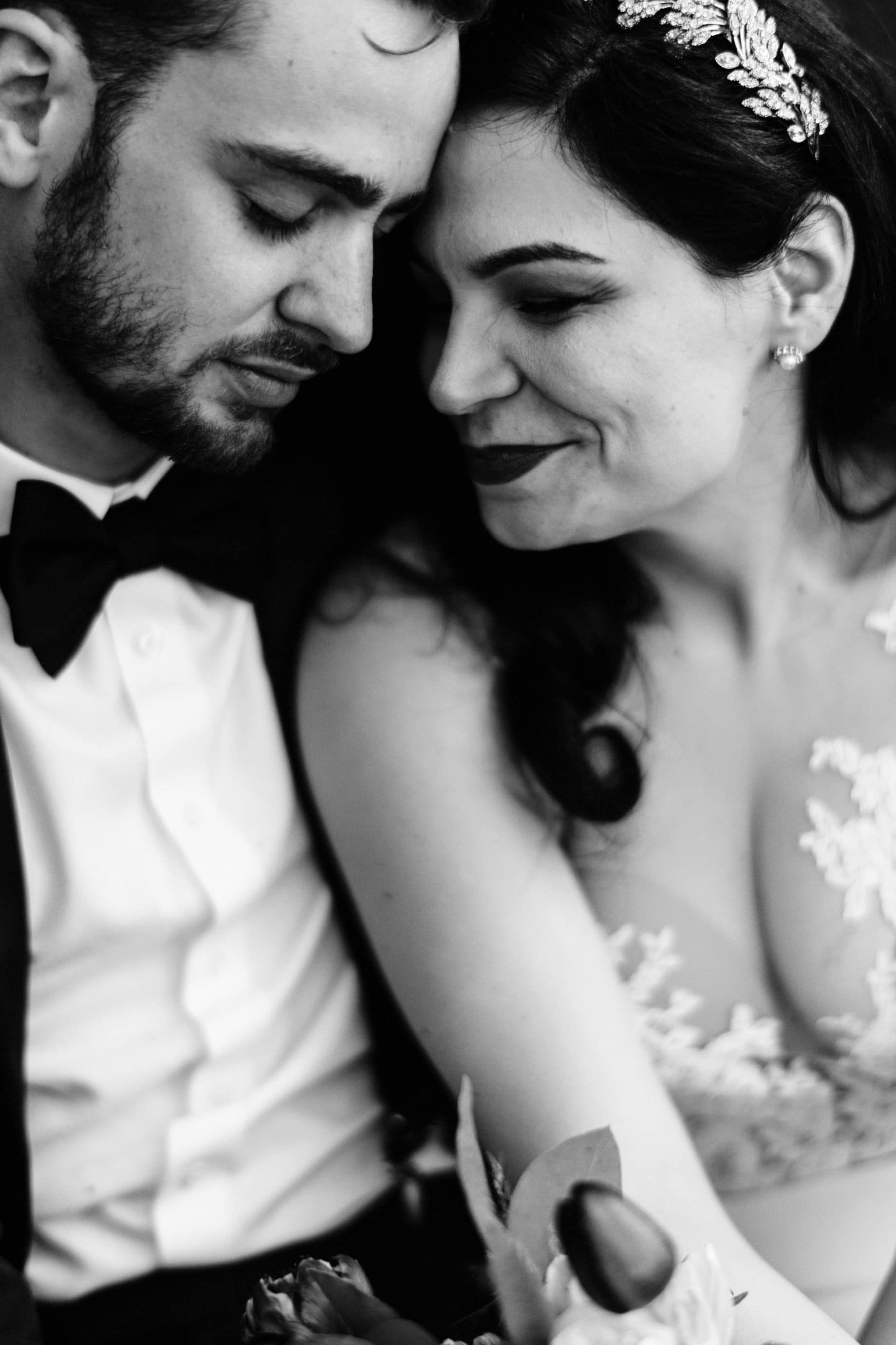 golden hour portraits of bride and groom