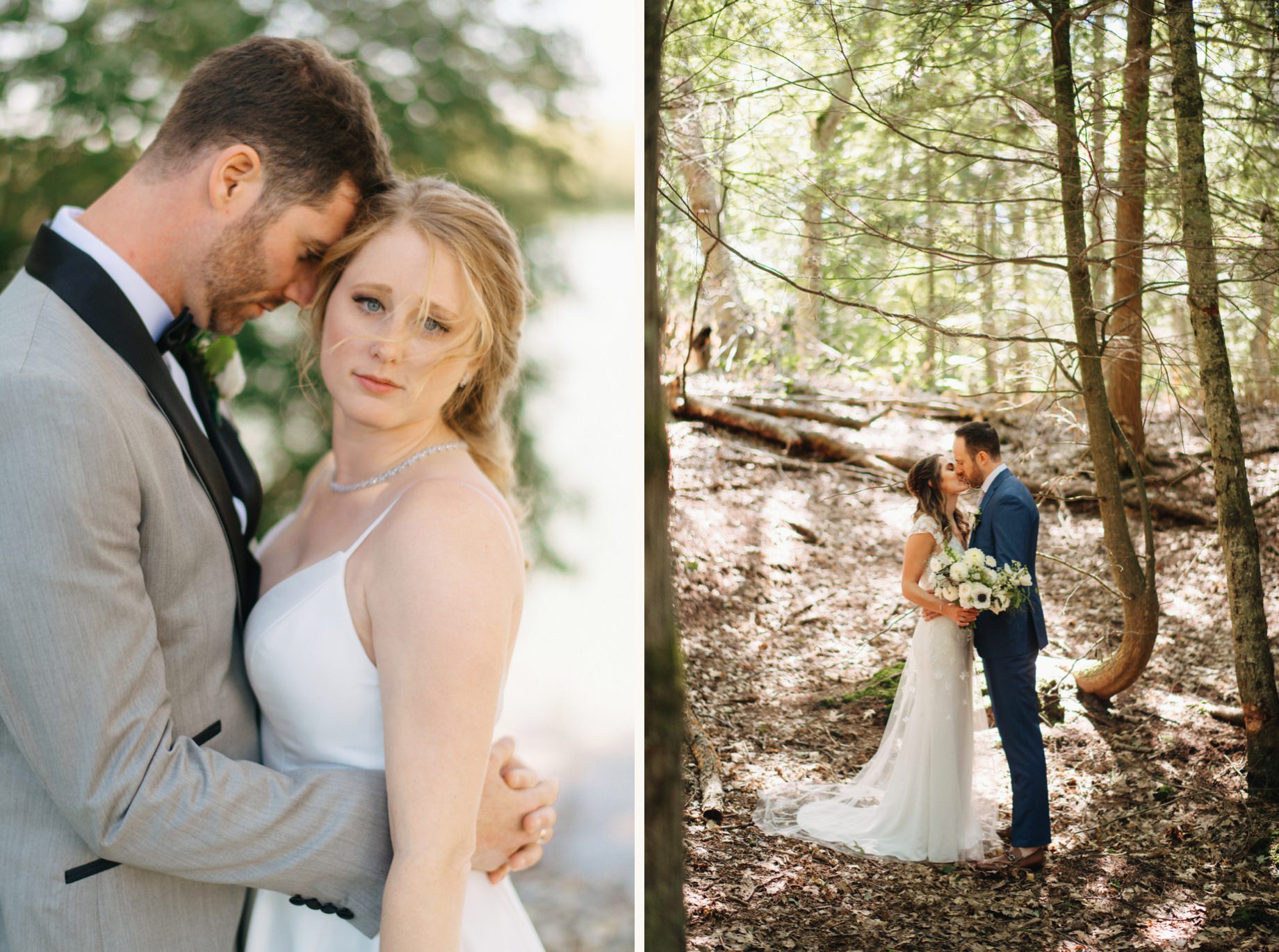 portraits of couples on their wedding day