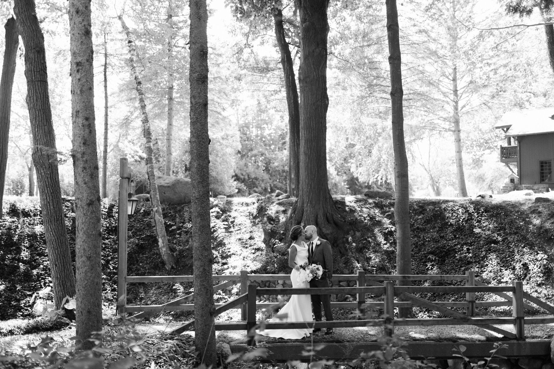 a wedding at a private residence on Lake Huron