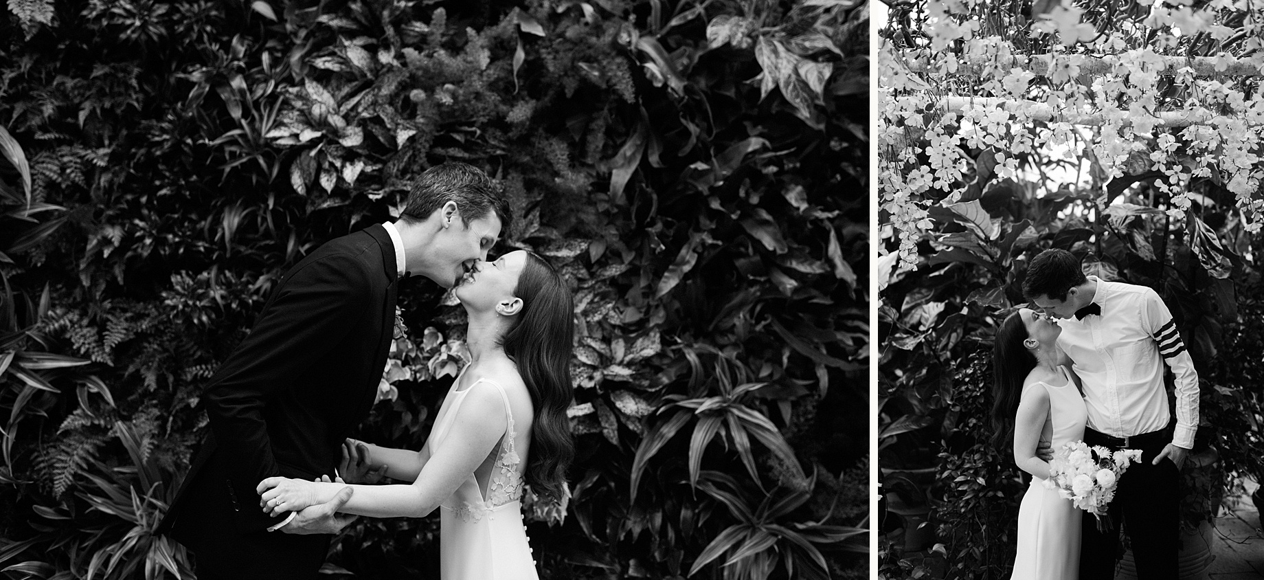 black and white portraits of a bride and groom 1