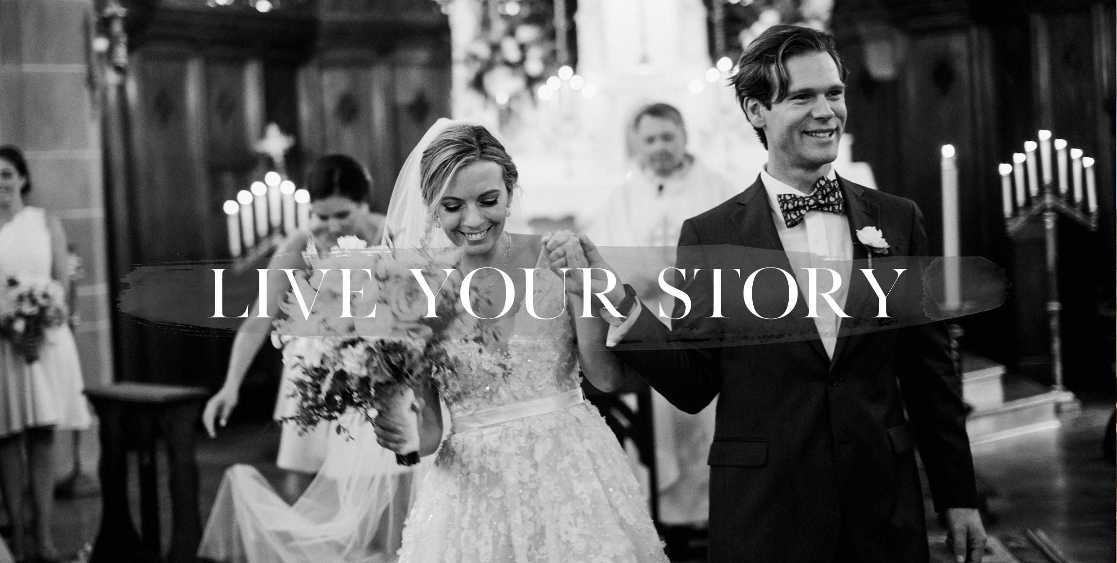 just married happy couple at grosse point academy chapel