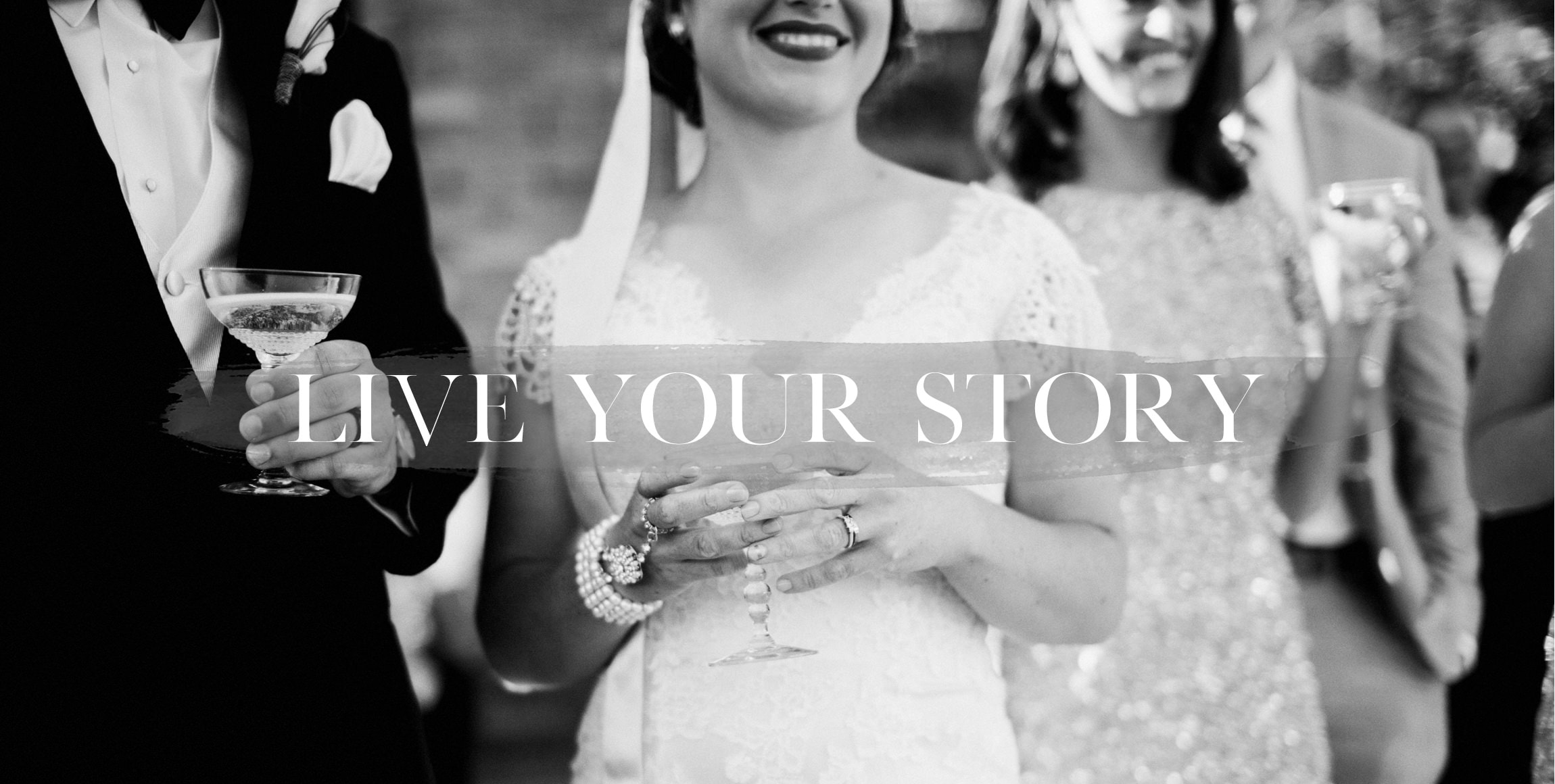 a couple during toasts at their great gatsby inspired wedding at the felt mansion in holland Michigan
