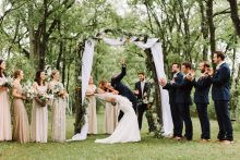 Michigan backyard wedding in the woods 1