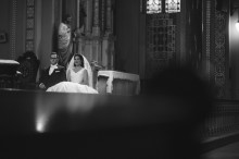 A Catholic wedding ceremony at Old St Mary's in Greektown Detroit