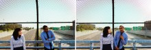 couples portrait on a detroit overpass