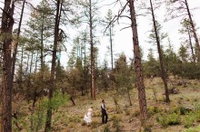first look wedding portrait at tonto creek ranch