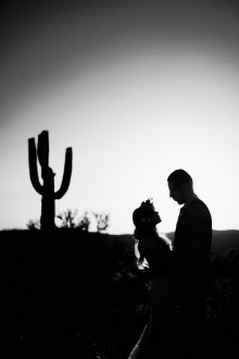 cactus wedding portrait