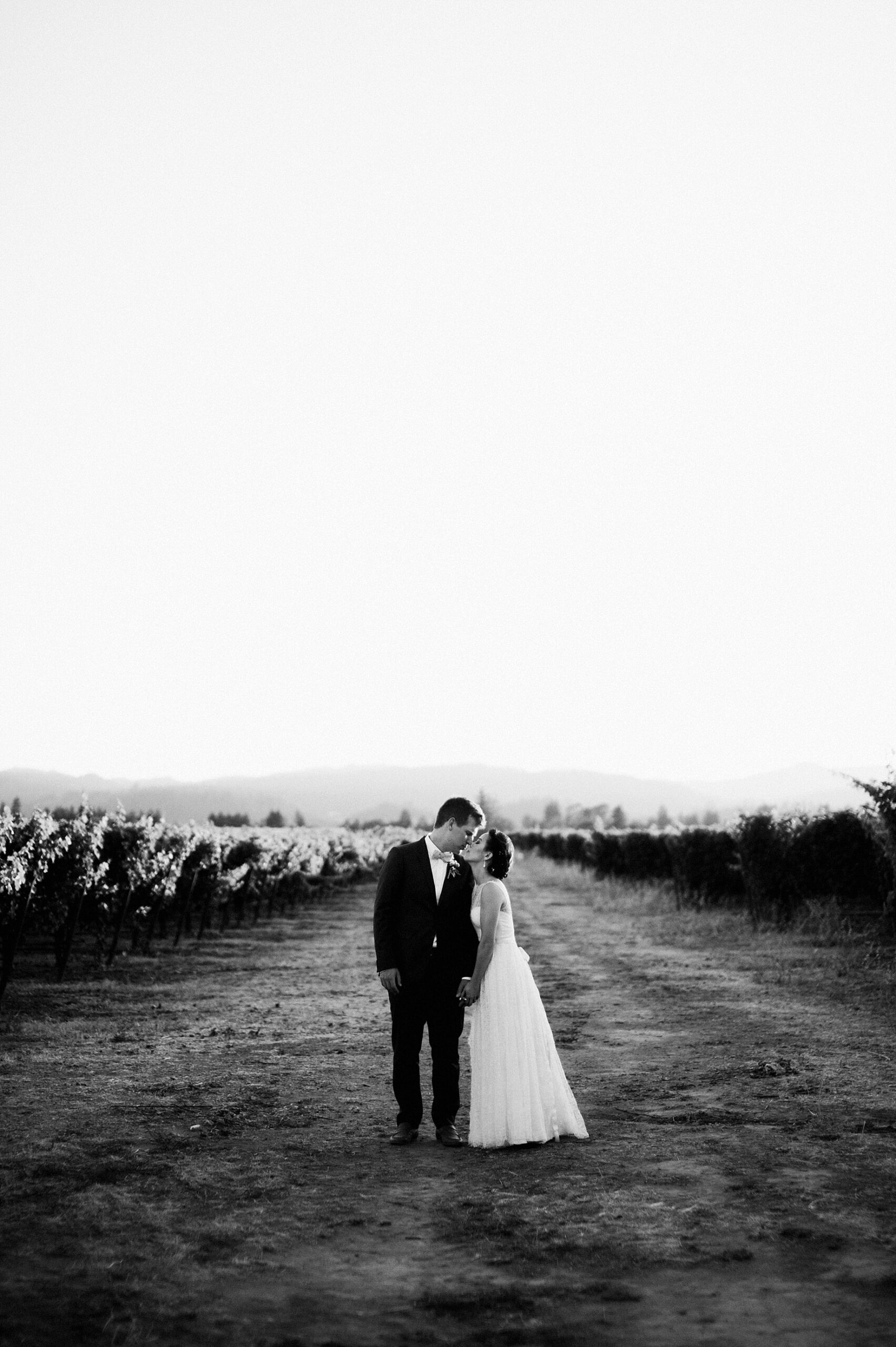 vineyard wedding portrait