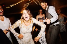 funny bride and groom dance floor photos