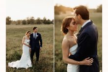 golden hour portraits in a field