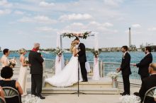 wedding ceremony at the bean dock