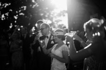 champagne toast at wedding