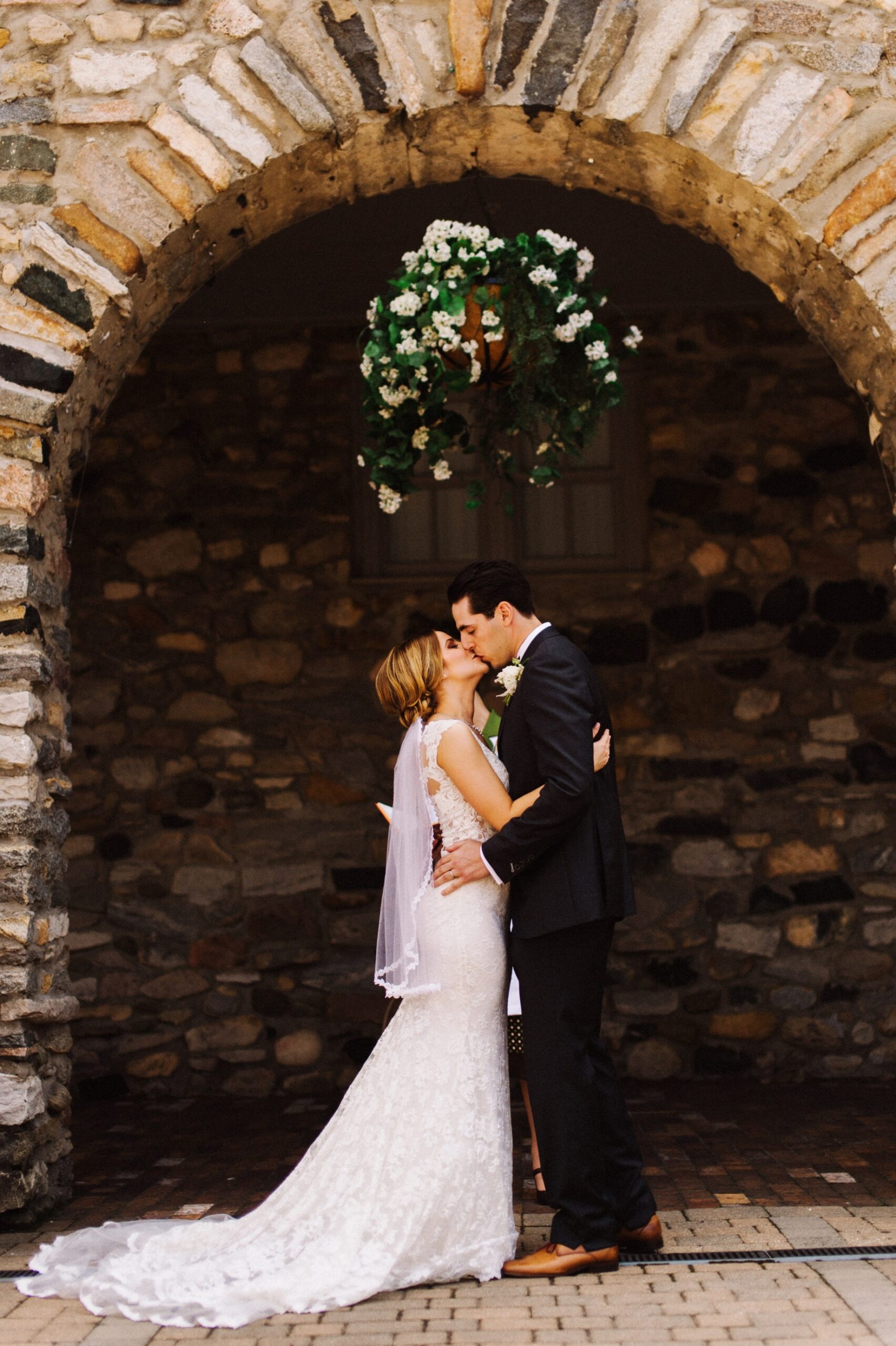 couple shares first kiss