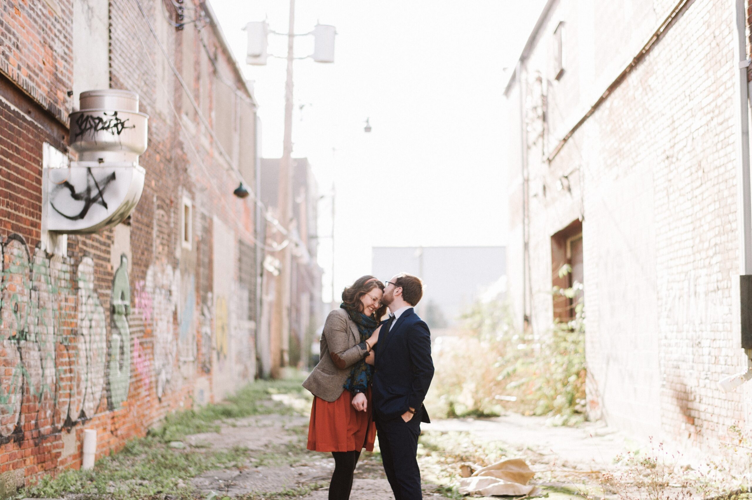 detroit urban exploration wedding photos