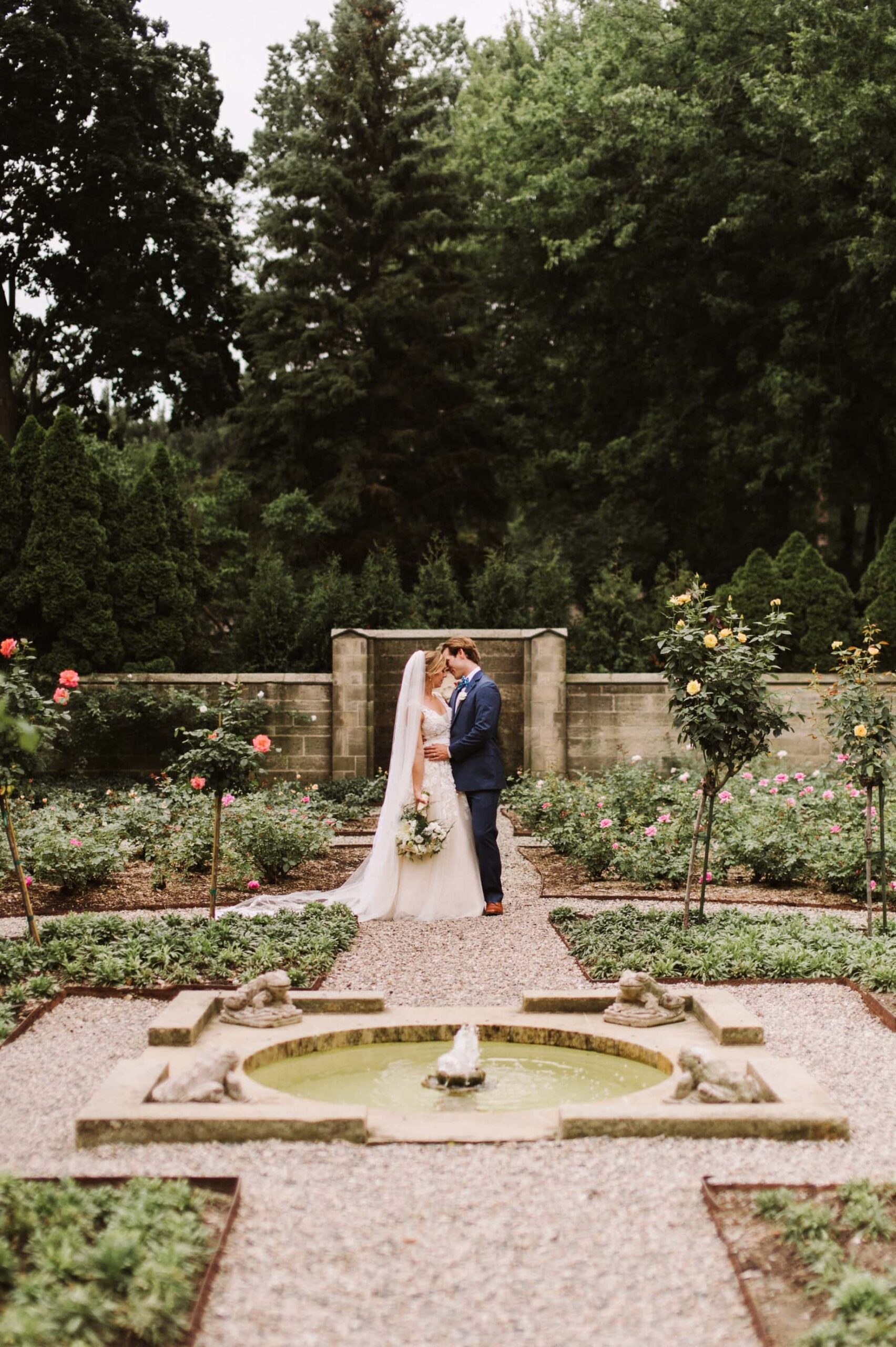 Edsel and Eleanor Ford House rose garden portraits