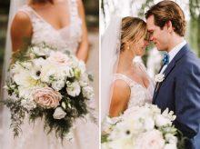 wedding flowers in blush and cream