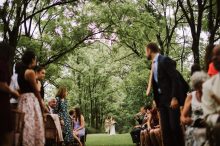 backyard wedding ceremony in Ann Arbor