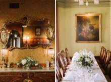 classic wedding decorations at the Whitney mansion