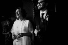 candid detroit wedding photography of toasts