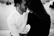 emotional and romantic engagement session photography