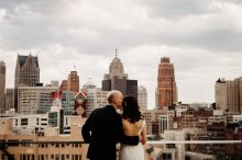 detroit skyline wedding photography