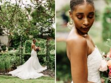 bridal portraits in the gardens of the grosse pointe war memorial