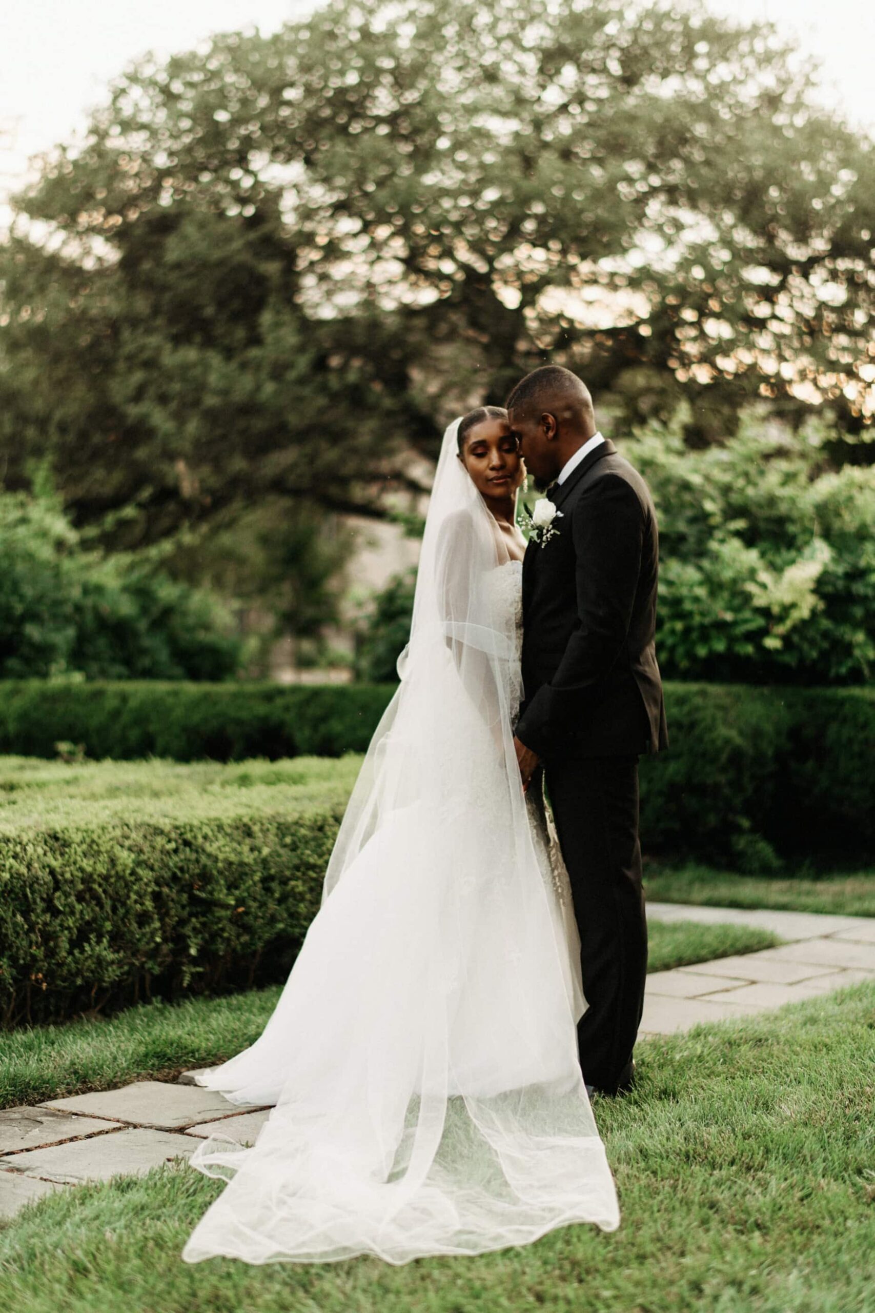 bride in cathedral length veil