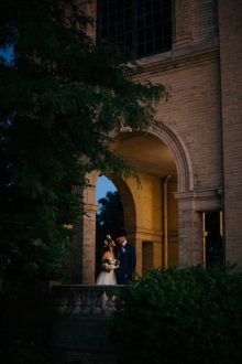 a portrait of a couple at the belle isle casion by photojournalistic Detroit wedding photographer Heather Jowett