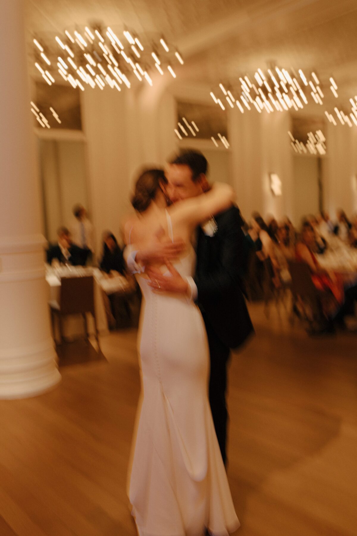 Couple dancing in the ballroom of the shinola.
