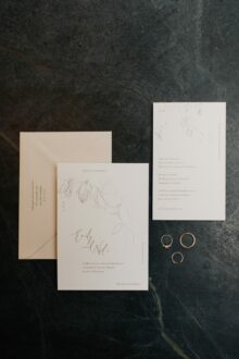 wedding invitation for a Planterra Conservatory Wedding
