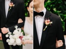 details of personal florals at a Planterra Conservatory Wedding by wedding photographer Heather Jowett