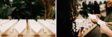 Handwritten notes from the bride and groom at their Planterra Conservatory Wedding