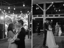 candid moments of a bride and groom sharing their first dance