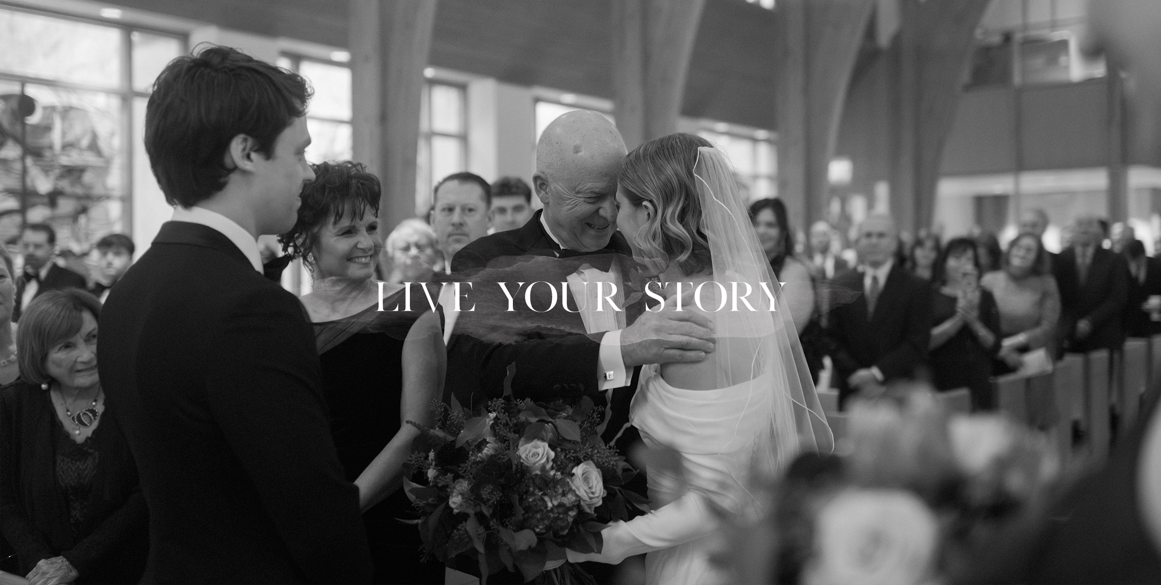 Bride and her father sharing a moment of affection before he gives her away.