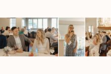Emotional rehearsal dinner toasts at Bay View Country Club captured in an editorial documentary wedding photography style