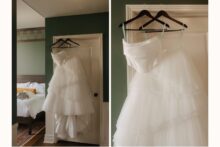 Bridal gown photographed in an editorial style at the Hotel David Whitney.