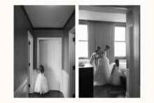 bride getting ready at the Hotel David Whitney photographed in an editorial documentary style