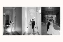 Elegant wedding portraits at the Shinola Hotel featuring modern architecture and natural light.